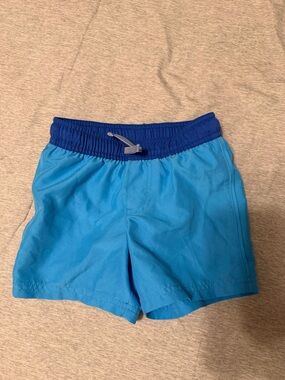Cat & Jack Two-Tone Blue Boys Swim Trunks